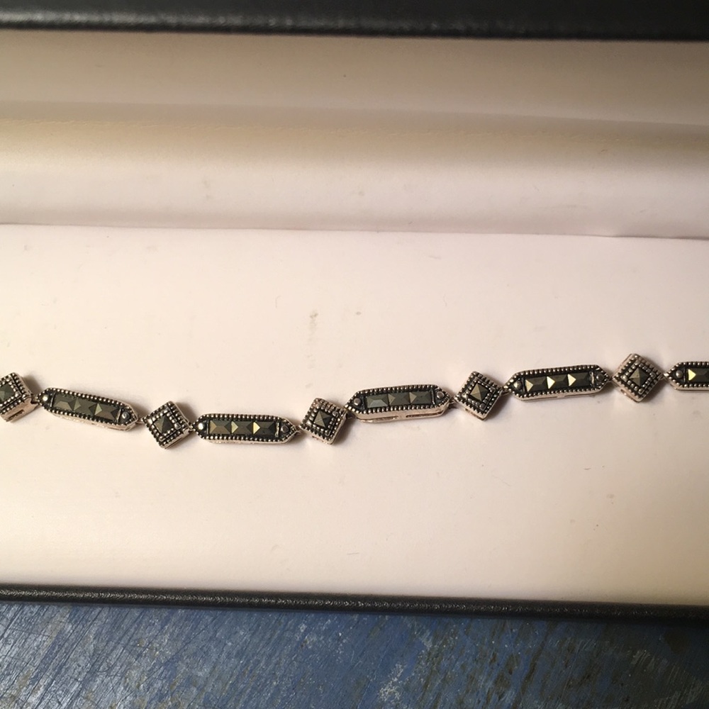 Vintage & Art Deco Inspired Hematite Bracelet